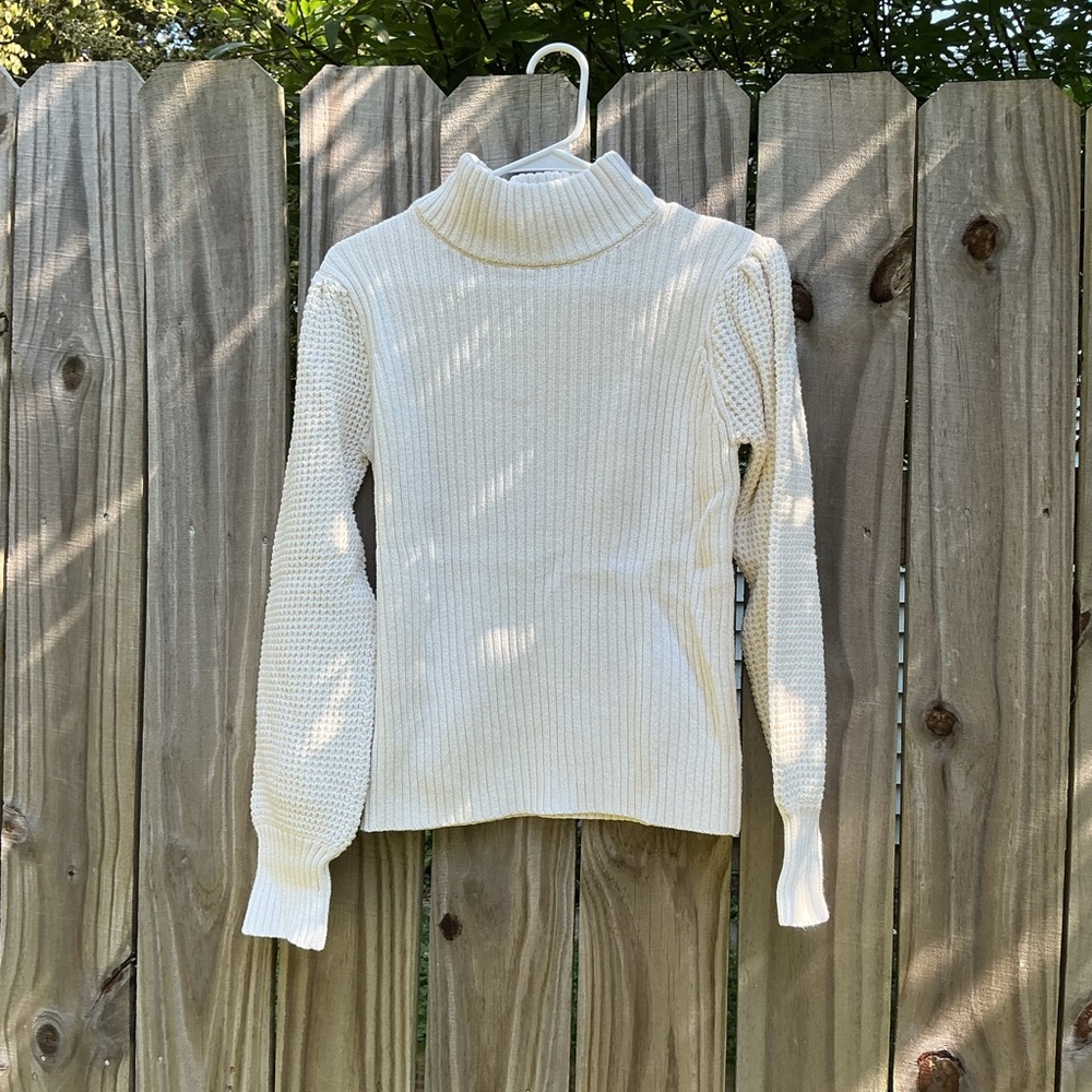 Lulu's Elegant Cream Turtleneck Sweater